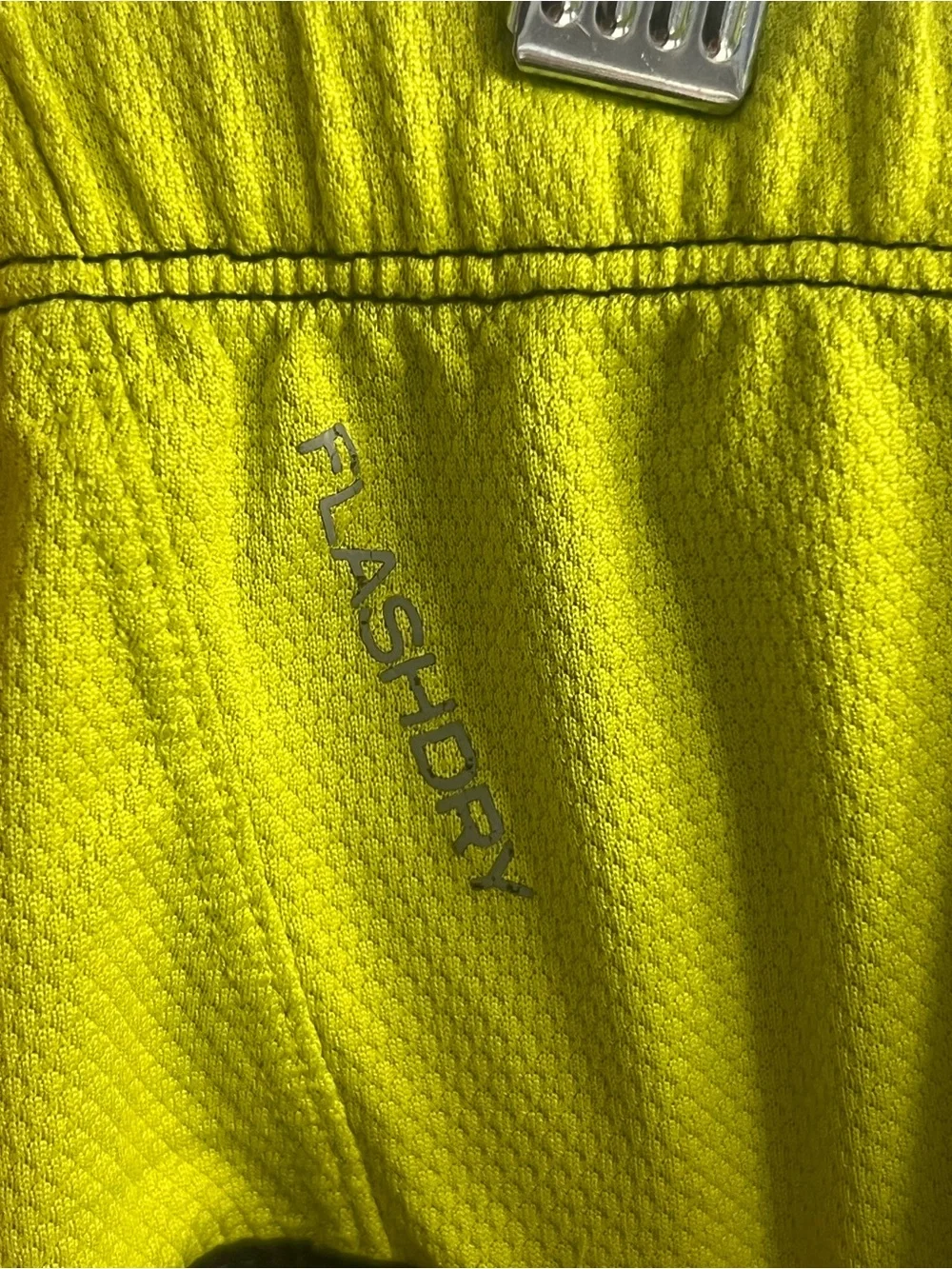 The North Face Men's Black Swim Shorts with Neon Yellow Side Panels